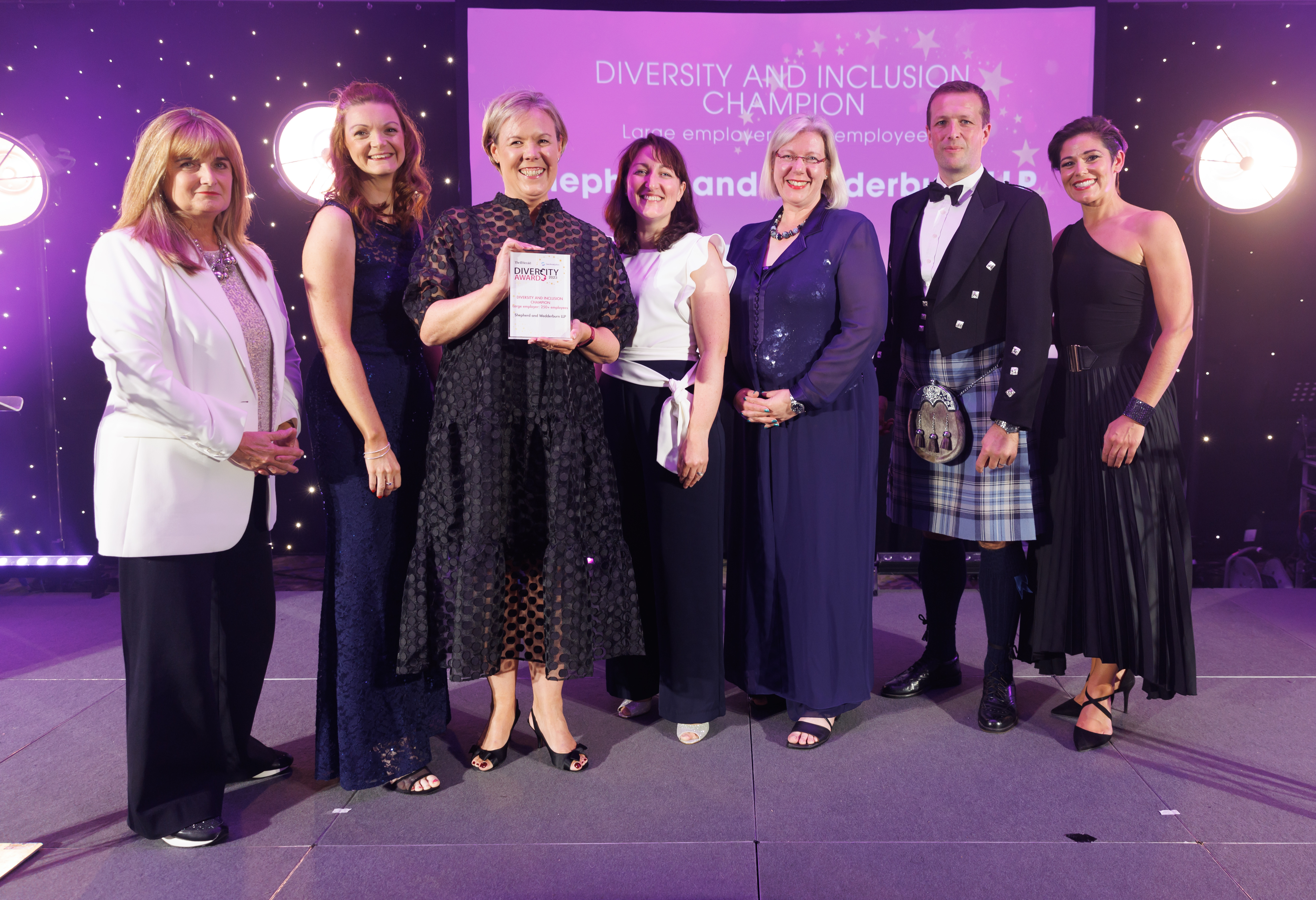 Shepherd and Wedderburn named Diversity and Inclusion Champion (250+ employees) in Scotland’s premier diversity awards
