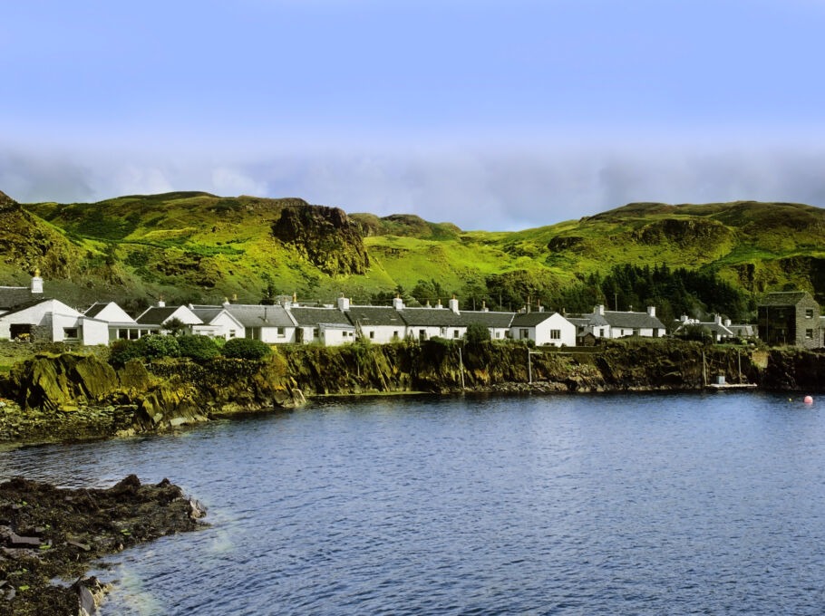 Rural Scotland houses near water