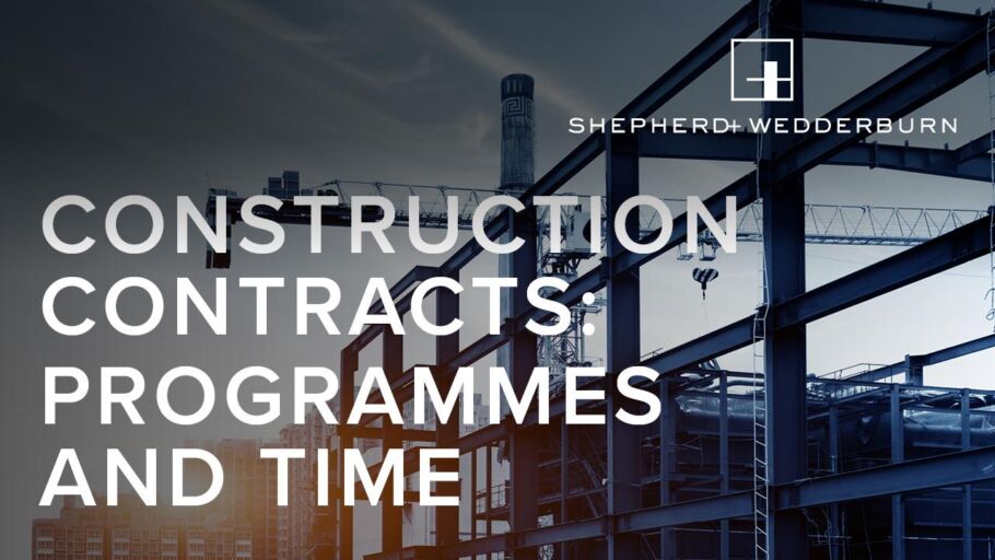 Construction law webinar series – Autumn 2019