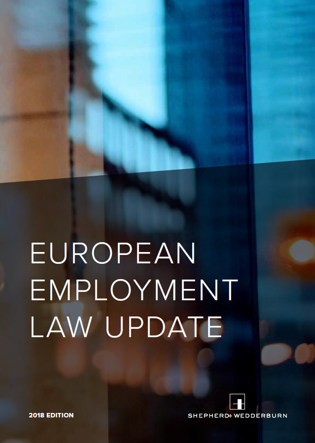 Shepherd and Wedderburn publishes fourth edition of the European Employment Law Update