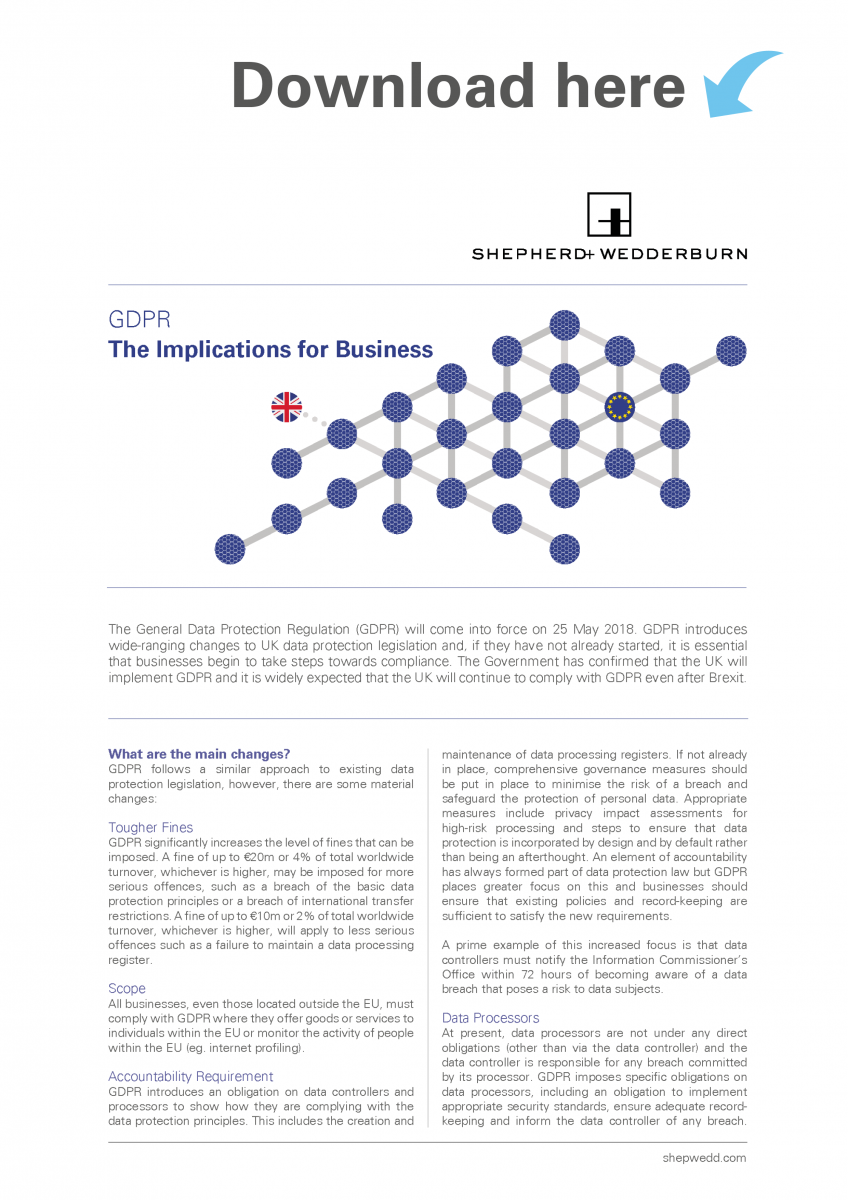 GDPR: The implications for business
