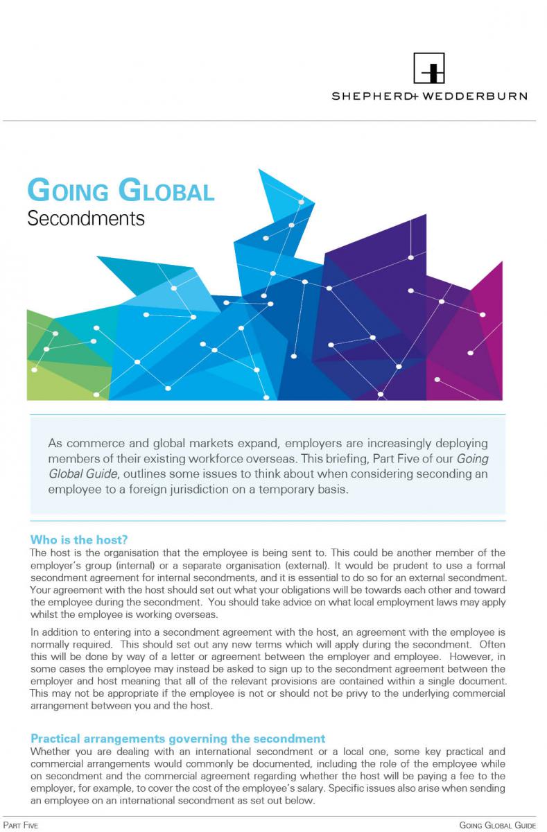 Going Global Part Five: Secondments