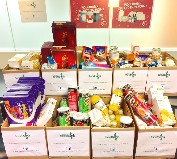 Shepherd and Wedderburn supports Trussell Trust foodbanks at Christmas