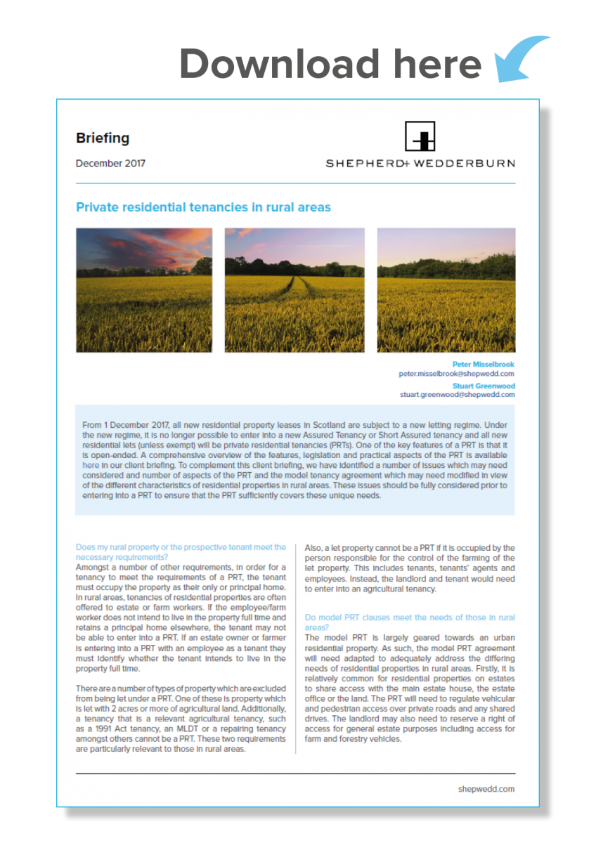 Private residential tenancies in rural areas