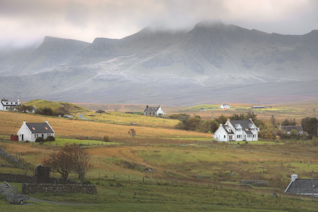 Rural Scottish countryside Isle of Skye Scotland