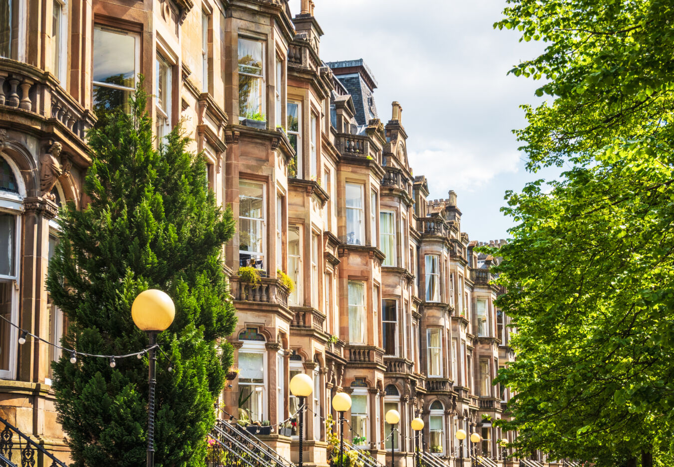 Residential tenement housing Glasgow