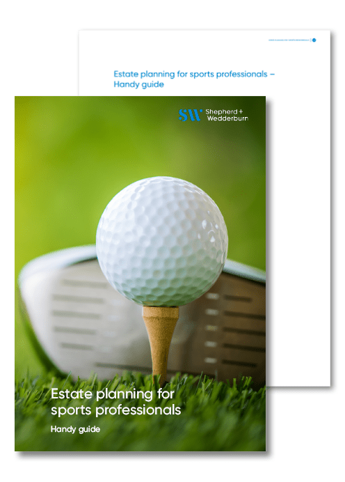 Estates planning for sports professionals