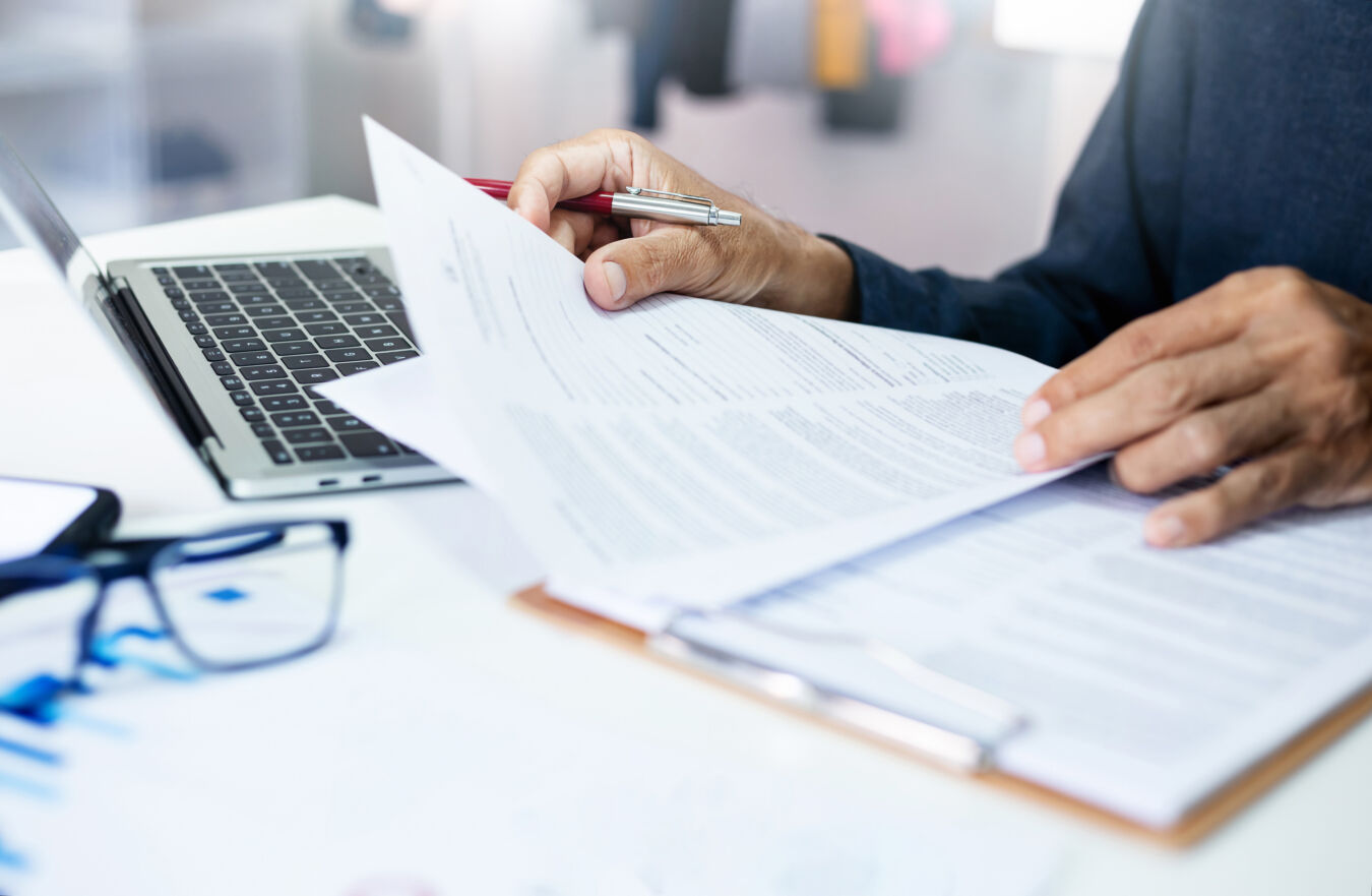 Paperwork on a desk