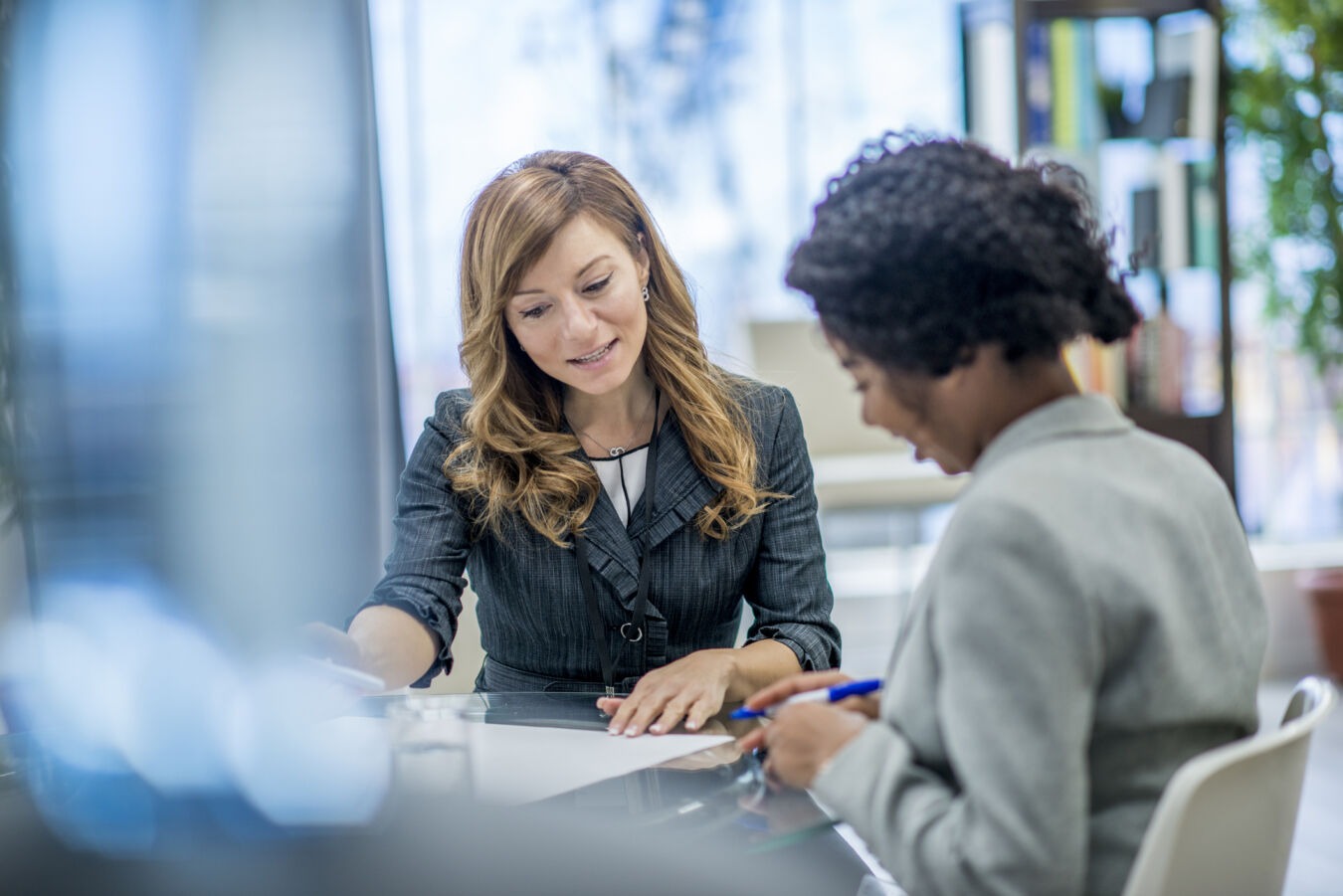 Two women having a business meeting.