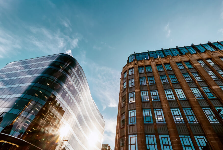 New and old buildings in Glasgow