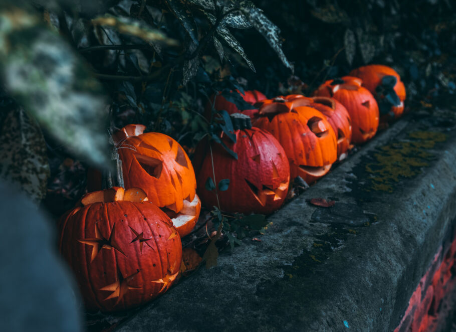 Halloween carved pumpkins